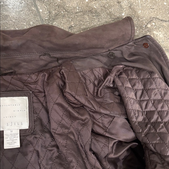 J. Jill Brown leather chore coat, M - Picture 12 of 16